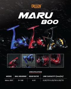 Reel Pancing spinning kecil Oregon maru 800 Ringan Kuat Bisa COD