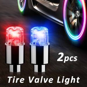 Kinbelle 2Pc Bicycle Motorcycle Car Wheel Spoke Light LED Light Tire Valve Caps Cycling Lantern Spokes Hub Tyre Lamp MTB Bike Accessories