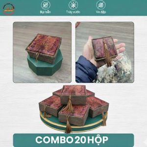 Phụ Kiện Hộp Đựng Mini 6cm Bọc Vải Gấm Dùng Lưu Trữ Vật Dụng Nhỏ và Trang Trí Không Gian
