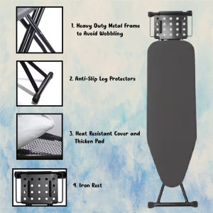 5 Star Hotel Folding Ironing Board Household Iron Board Adjustable Height Sturdy Legs / Papan Seterika