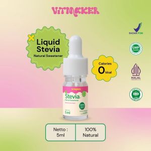 Liquid Stevia Pemanis Alami (pengganti gula dengan 0 calorie) 15ML & 5ML HALAL DAN BPOM / Stevia pemanis alami / stevia original