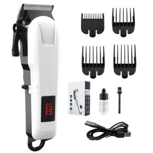 GLOBECART LCD Hair Clipper Rechargeable Professional Electric Hair Clipper  Wireless Trimmer For Men