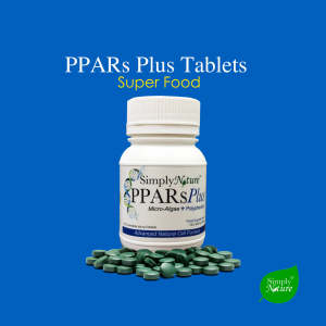 PPARsPlus Tablets 150Fortified with Natural grape skin Polyphenols SuperFood Resveratrol from grape skin natural source of PPARs agonist Anti-Inflammation Anti-Cancer Immune System Activator & Booster Complete Plant based WholeFood by SimplyNature