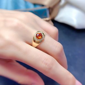2024 women ring yellow Citrine Ring silver jewelry 925 sterling silver  gold color women party birthday gift