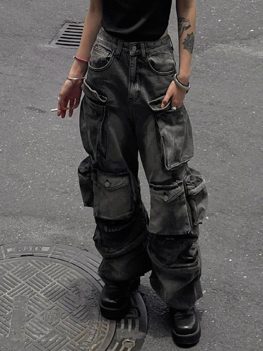 Seigeki emo design skinny denim pants