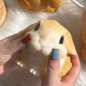 SDFSF Cartoon Big Rabbit Squeeze Toy Slow Rebound Animal Simulation Rabbit Squeeze Toys Novelty 16cm Rabbit Fidget Toy Sensory Toys