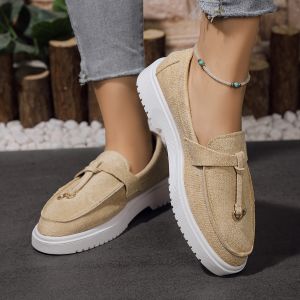 New Style Slip-On Loafers For Women Rubber Sole