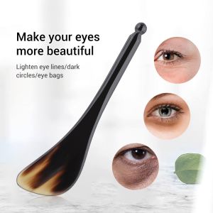 Natural White Buffalo Horn Comb Scraping Board Facial Beauty Face Eye Whole Body Shaving Face Tendon Stick