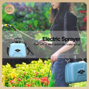 【HRFS】 5L Power Watering Can USB Rechargeable Handheld Sprayer Bottle 2 Modes Telescopic Handle 360 Rotating Nozzle with Shoulder Strap Garden Watering Tool