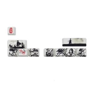10 phím Phong cách Trung Quốc Keycap cho R1 Shift ESC phím lớn Bàn Phím Cơ Keycaps PBT OEM nhuộm phụ tự làm