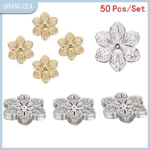 【SHANGZE4】 50 cái bộ Đồ Nư Hoa Thủ công mỹ nghệ quyến rũ kết nối tự làm mặt dây chuyền đồ trang sức phát hiện