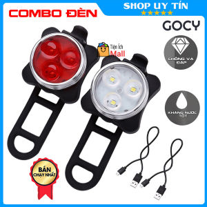 Combo Đèn Hậu Trước Sau Xe Đạp Thể Thao GOCY Pin Trâu Chống Nước Sạc USB