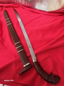 Golok Pajang BARLENA Super Premium 2024 50cm - Pisau Tradisional Berlapis Emas