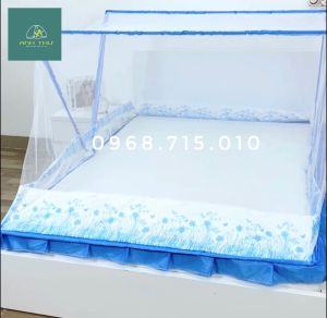 A27 Màn Khung Xếp Thông Minh Cải Tiến Có Chân Viền Vải Lụa Anh Thư