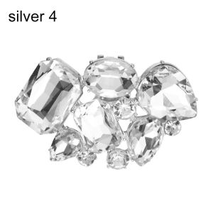LIJU78113 1PC Rhinestone High Heel Bride Charm Buckle Square Clamp Shiny Clips Shoe Decorations Clip