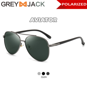 Grey Jack Kacamata Hitam Sunglasses Polarized Anti Silau UV400 Model Aviator Bahan Alumunium Magnesium 5091