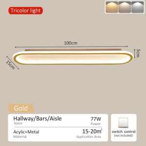 Nordic Chandelier Ceiling Light Tri color Balcony Corridor Long Ceiling Lights Modern Living Room Lamp Cloakroom Lamps