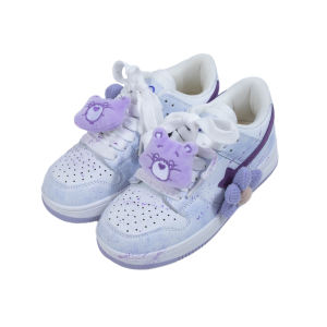 OYNN Young Immature Series 2024 New Flower Kawaii Cartoon Lazy Small Bear Shoes Couple Same Shoes