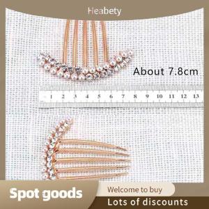 Heabety Fashion 5 Teeth Hair Side Combs Hairpin Comb Wedding Bridal Rhinestone Hair Comb Claw Hairpin Hair Ornaments Accessory