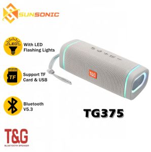 T&G TG375 TWS IPX5 Waterproof Portable Wireless Round Sound Speaker with Coloful Lightning Effect