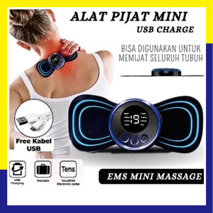 EMS Alat Pijat Punggung Alat Pijat Leher Electric Terapi Pinggang Akupunktur Alat Pijat Leher Terapi Mini Pad Mat Electric EMS Massager Recharging