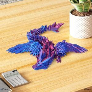 [COD] dfhws 3D Printed Feilong Living Room Ornaments Multi-jointed Movable Dragon With Wings Tabletop Home Decoration