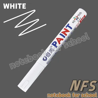NFS 1/5PCS Metal Color Marker Pen Waterproof White Marker Paint Pens Permanent Paint Markers for Drawing