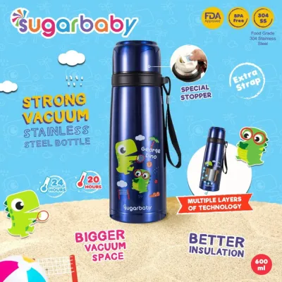 Sugar Baby STRONG Vacuum Stainless Steel Bottle (600 ml) - Coco Bear