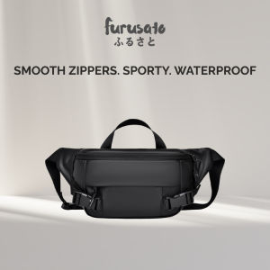Sporty Crossbody Bag Smooth Zippers Waterproof PU Leather Durable Travel Sturdy Grab Handle Side Release Buckle Men