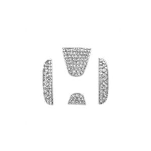 Stiker Emblem Logo Stir Mobil Logo Setir Mobil Bling Berlian Imitasi Car Steering Wheel Untuk Toyota Honda