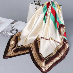 【MIGO】90cm Tudung Bawal Silk Scarf Holiday Gift Big Square Satin Silk Scarf For Women Branded Women Accessories Fashion Design Scarf Headband Hijab Muslimah 2023 ES613