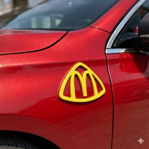 McDonalds Maybach car sticker  3D Print creative decorations surprise fridge magnets funny little gifts for friends