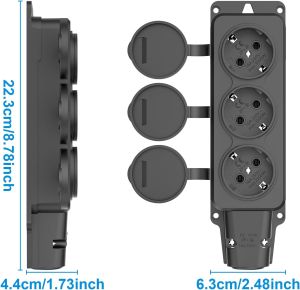 Stop Kontak Outdoor Lubang Terminal Anti Air IP54 Socket Colokan T36