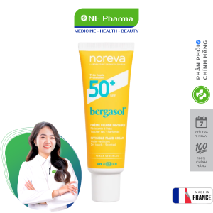 Kem Chống Nắng Noreva Bergasol Invisible Fluid Cream SPF50+ Cấp Ẩm Bảo Vệ Da - 50ml