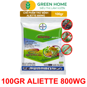 Chế Phẩm Trừ Bệnh Aliette 800WG GreenHome Gói 100gr Đặc Trị Thối Rễ Lở Cổ Rễ Xì Mủ Cho Cây Trồng