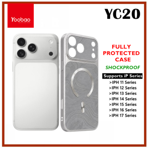 Yoobao YC20 Luxury Metallic Texture Magnetic Phone Case Cover PC Shockproof For iPh 11/ 12/ 13/ 14/ 15/ 16/ 17