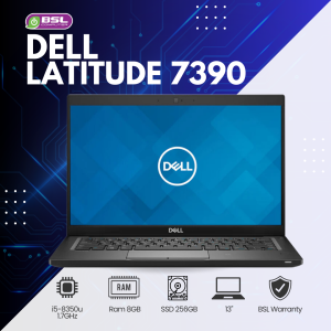 มีตำหนิจอม่วง Dell Latitude 7390 i5 GEN 8 / 8GB / 128GB จอทัชสกรีน คีย์บอร์ดมีไฟ โน๊ตบุ๊ค แล็ปท็อป มือสอง USED Laptop