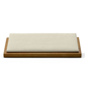 Oirlv Wooden Earrings Necklace Display Stand Jewelry Organizer Holder Pendant Storage Tray SM039