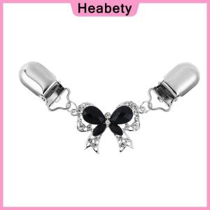 Heabety  Fashion Bow Cardigan Sweater Blouse Pin Shawl Brooch Clips Duck Scarf Clasps