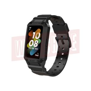 Honor Band 9 Band 7 & 6 Armor Strap Casio Style Design 2in1 Full Protect Body Cover Strap (smartband accessories)