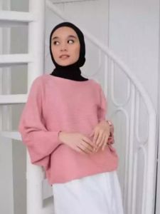 LASPERAL BATWAING KNIT ATASAN RAJUT WANITA [ SIZE JUMBO - L-XXL ] BEST SELLER BLOUSE WANITA KOREA OVERSIZE LENGAN KALONG TERBARU&TERLARIS