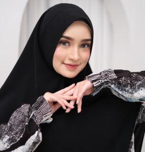 Gamis Katun Rayon blue clift | gamis busui | gamis korean viscose| gamis busui size  - xxl | le khari | ditsy | bellaluna