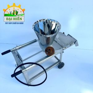 Khung Máy Trục Đứng INOX " Không Motor . Máy 2 Trong 1 Chạy Dây Cu Loa - Có Bánh Xe . Băm Chuối Cỏ Voi Rau Bèo