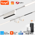 TUYA ไฟเพดาน สมาร์ทสีขาวโคมไฟ Magnetic TRACK Light APP ควบคุมหรี่แสงได้ 48 โวลต์ระบบติดตามแม่เหล็กในร่ม TRACK Light Spotlight. 