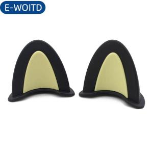E-WOITD 2 miếng dán điện trang trí Mũ bảo hiểm tai mèo xe máy trang trí phụ kiện Mũ bảo hiểm xe máy nhiều màu dễ thương phổ thông