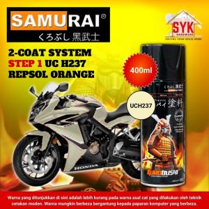 SYK Samurai Spray Paint 2 Coat System UCH237 Repsol Orange Honda Motorcycle Painting Colour Cat Sembur Spray Kilat Motor
