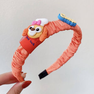 การ์ตูนเจ้าหญิงที่คาดผมเด็กผ้าสไตล์เกาหลีอัดจีบสำหรับเครื่องประดับผมแฟชั่นเด็กผู้หญิงทารกน่ารัก