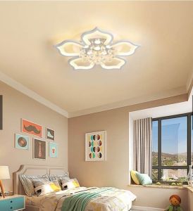 Đèn trần HOWS led mâm 3 chế độ ánh sáng có điều khiển từ xa LUMIXA trang trí phòng khách phòng ngủ hiện đại