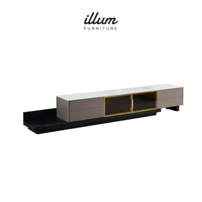 illum Ashfield Tv Console Sintered Stone Top Modern Design