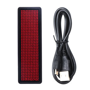 Portable Mini Electronic Nameplate Bluetooth Programmable Digital LED Name Tag Rechargeable Rolling Name Information Label Logo Sign Support Multi Language for Waiter Staff led Badge Chest Tag